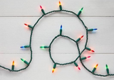 Mini Multi-Color Christmas Lights, 59', 300 Count, Green Wire